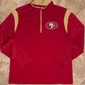 Fanatics Men's San Francisco 49ers Niners Jersey Quarter Zip Shirt XL